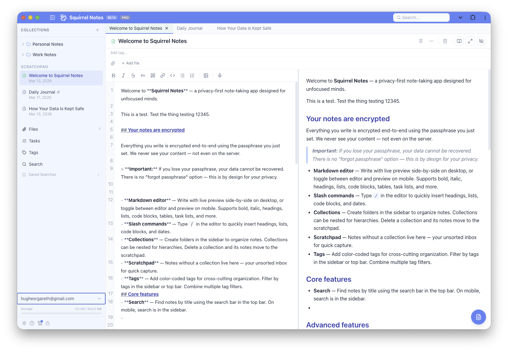 Introducing Squirrel Notes
